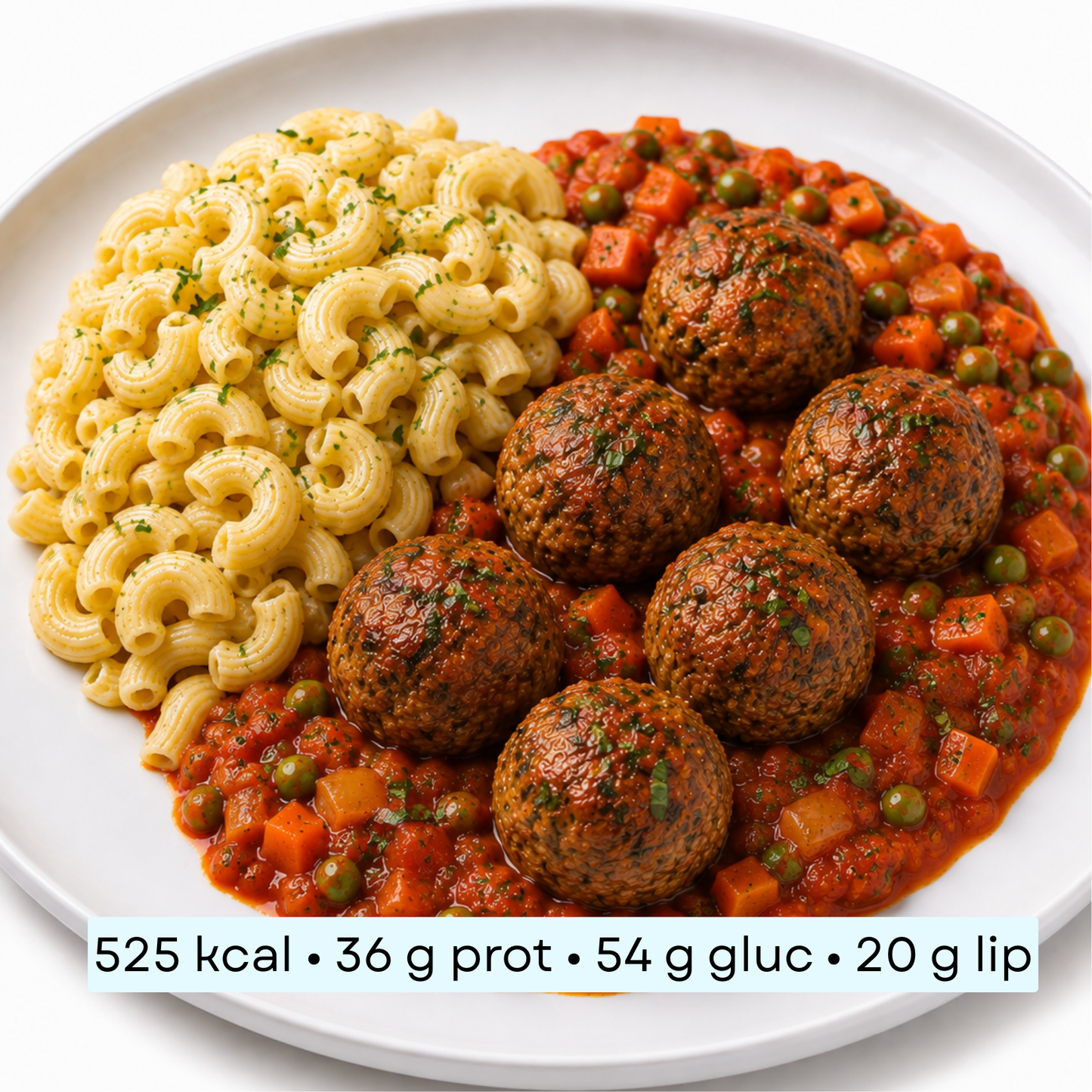 Diet - Boulettes de viande, sauce tomate basilic et macaroni