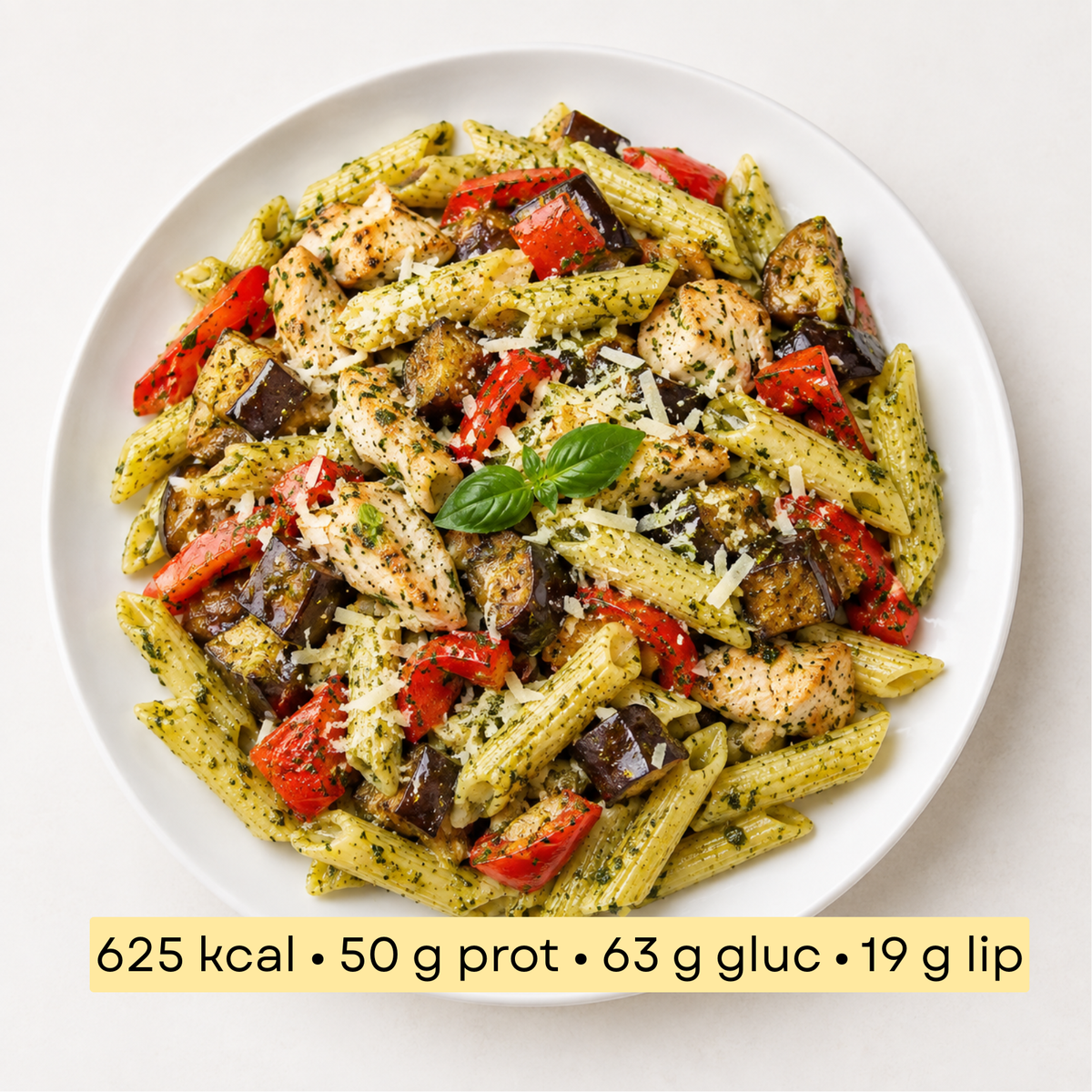 Sport - Penne pesto au poulet et legumes