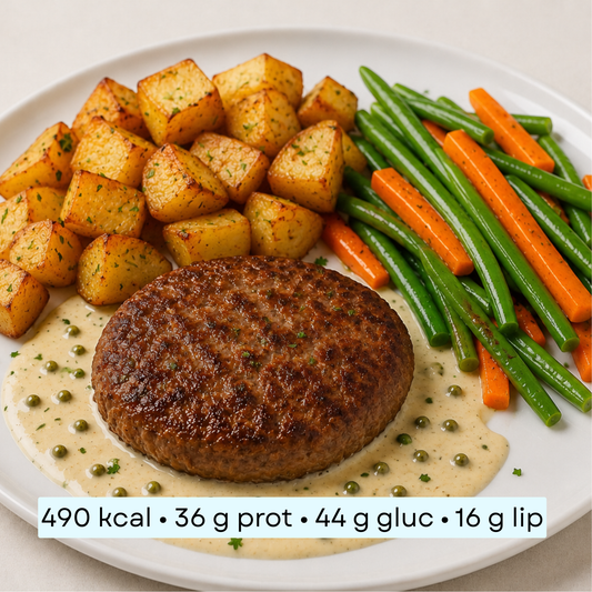 Diet - Steak haché, pommes de terre & légumes
