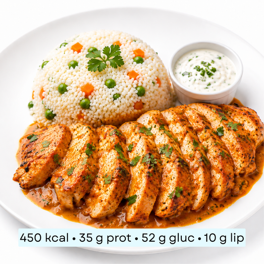 Diet - Riz, petits pois & carottes, poulet tandoori