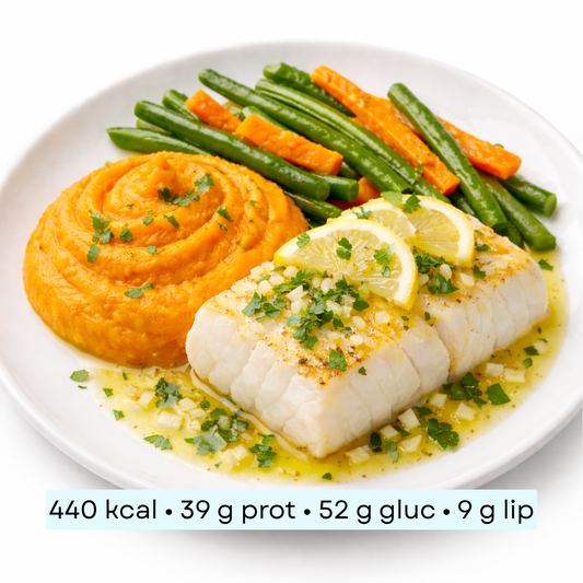 Diet -  Cabillaud Citronné et Purée de Patate Douce