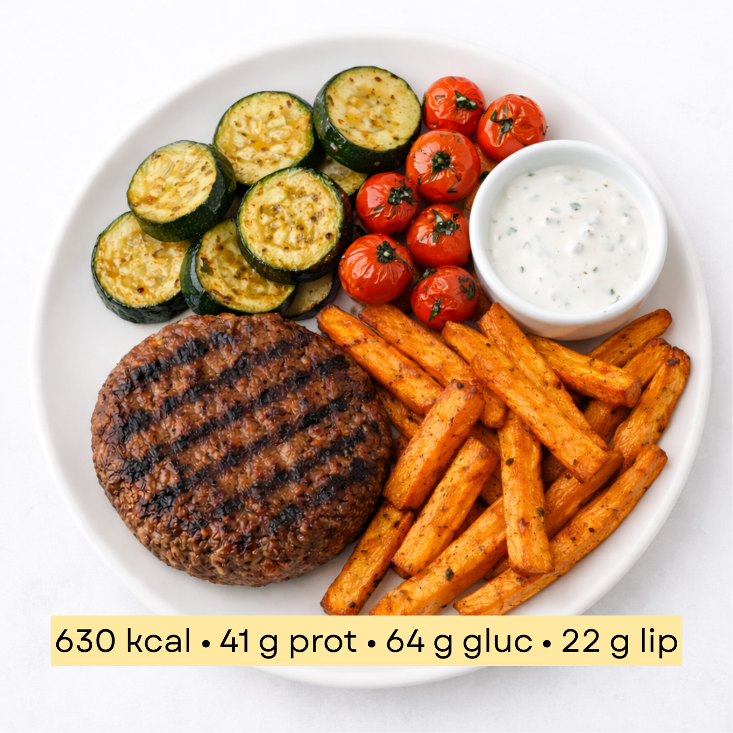 Sport - Burger sauce poivre & patate douce