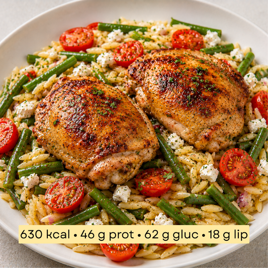 Sport - Poulet grillé, orzo & légumes méditerranéens