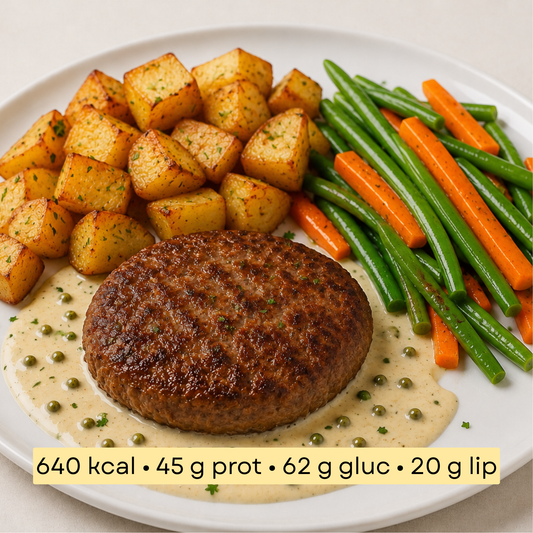 Sport - Steak haché, pommes de terre & légumes