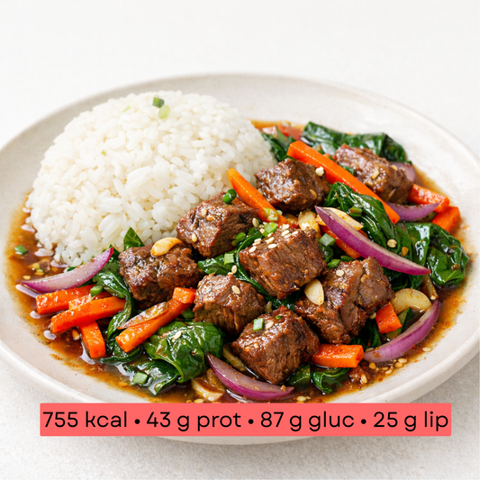 Masse - Bœuf en dés aux légumes & riz