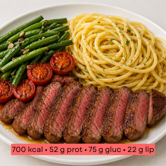 Masse - Tagliata de bœuf & linguine