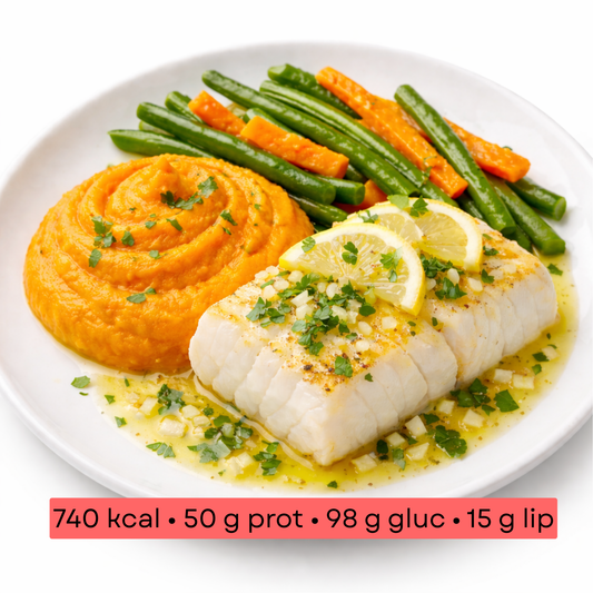 Masse -  Cabillaud Citronné et Purée de Patate Douce