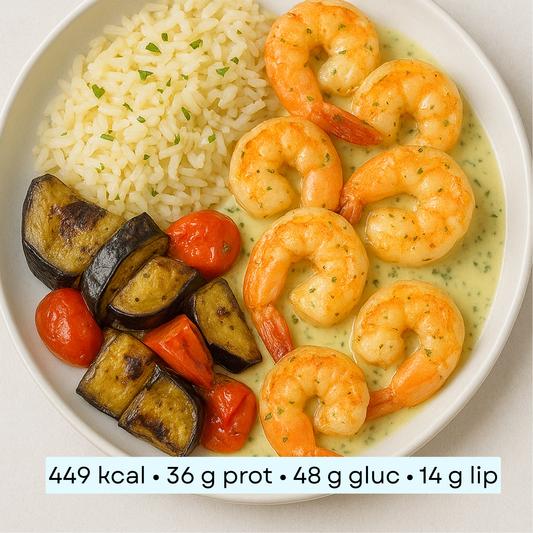 Diet - Scampi citron-ail & riz pilaf