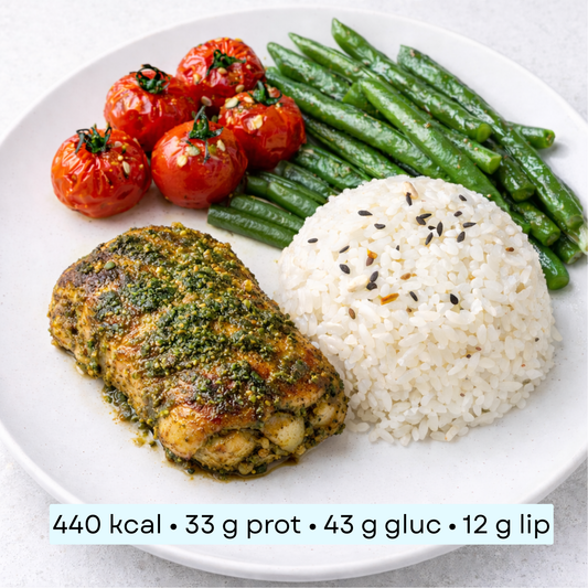 Diet - Poulet pesto verde et pistache, riz parfumé