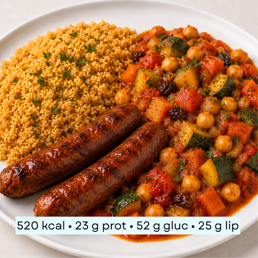 Diet - Boulgour, légumes façon couscous et merguez