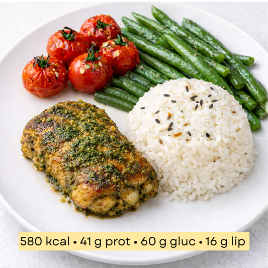 Sport - Poulet pesto verde et pistache, riz parfumé