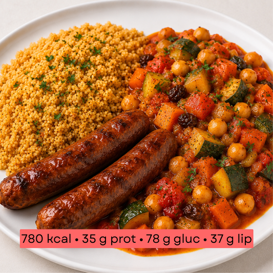 Masse - Boulgour, légumes façon couscous et merguez