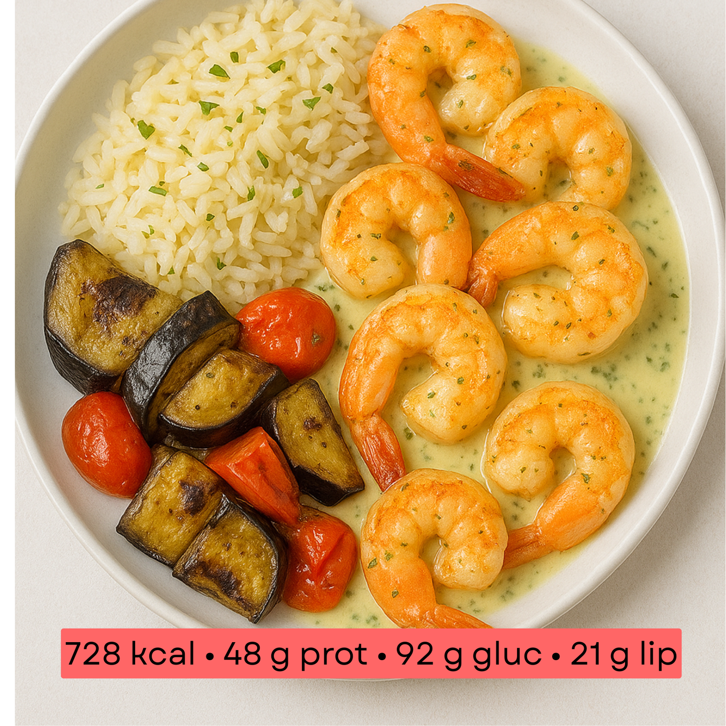 Masse - Scampi citron-ail & riz pilaf