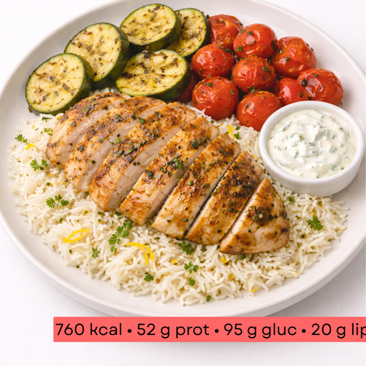 Masse - Poulet Méditerranéen & Riz citronné et tomates confites