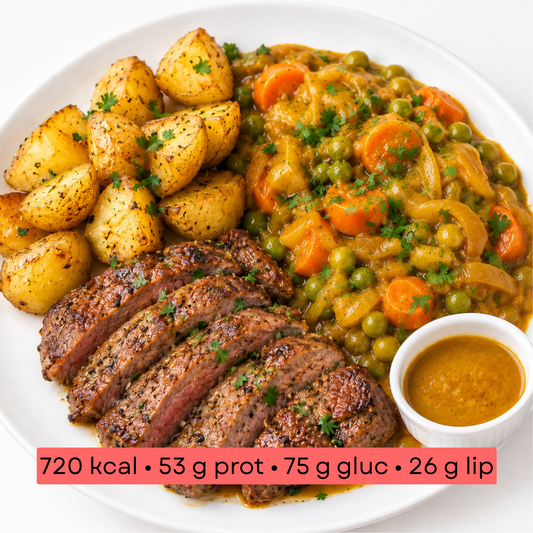 Masse - Steak, Pommes de Terre & Légumes au Curry Japonais