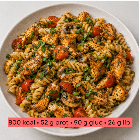 Masse - Spirelli aux Champignons & Poulet Shawarma
