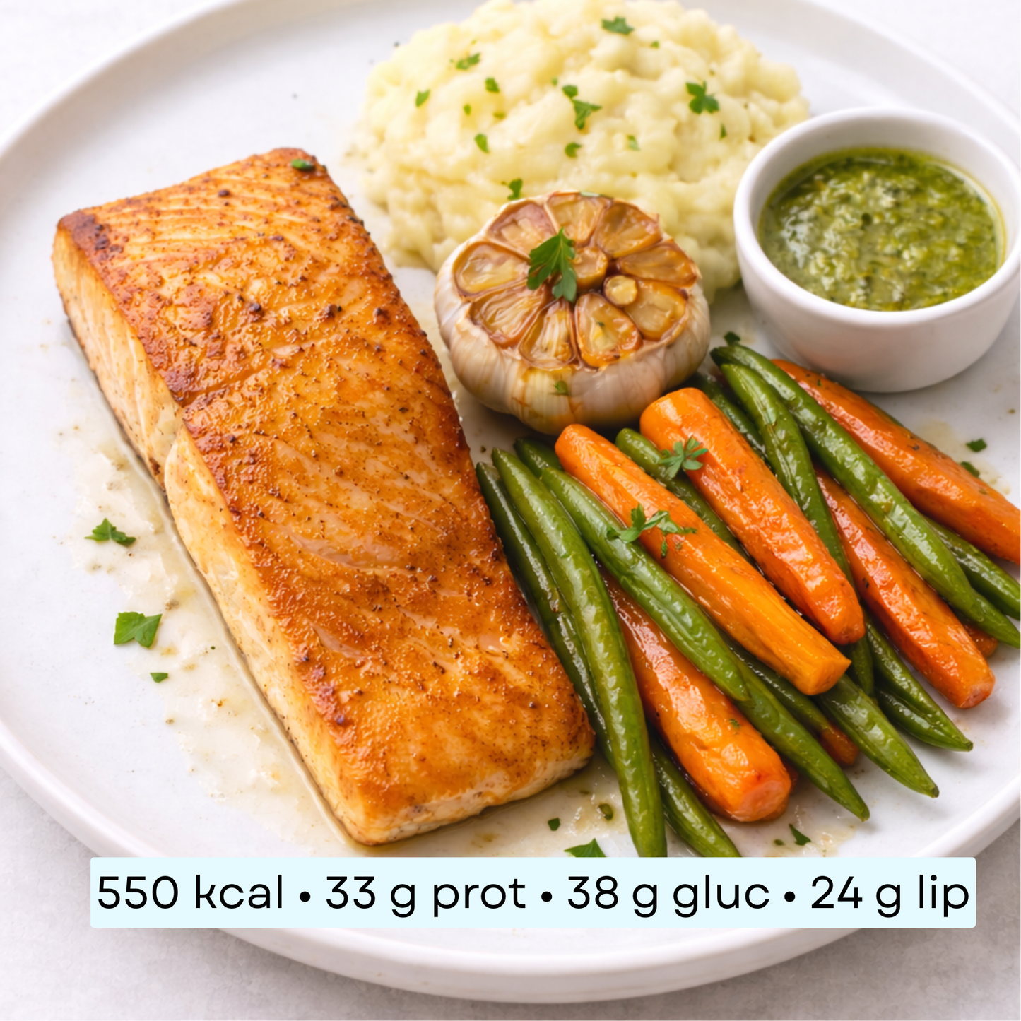 Diet -  Filet de saumon & écrasé de pommes de terre à la ciboulette