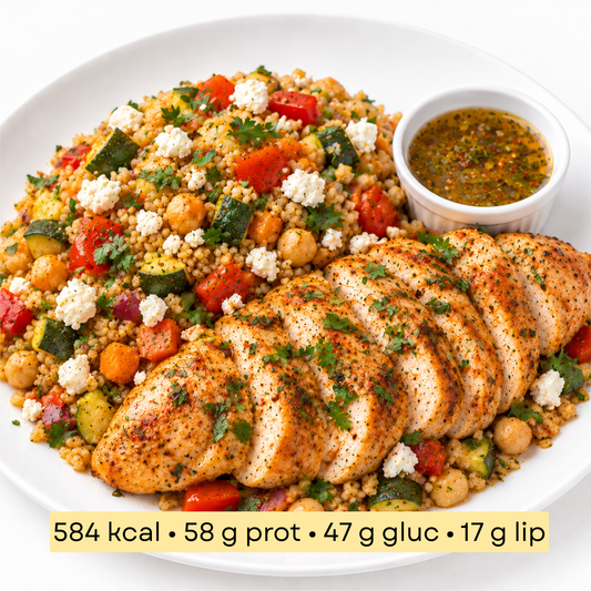 Sport - Boulgour méditerranéen au poulet, légumes & feta