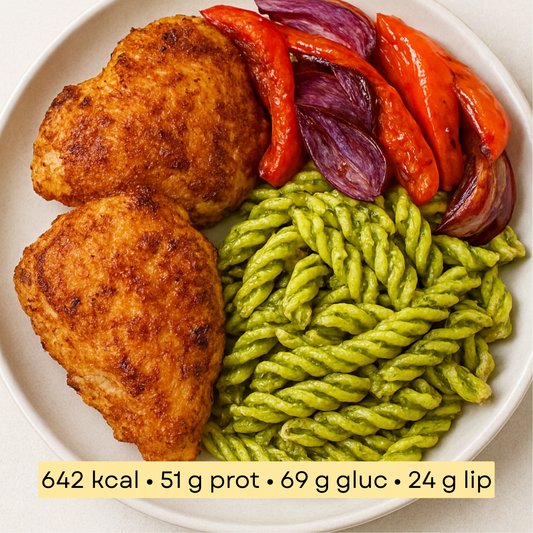 Sport - Poulet & fusilli au pesto