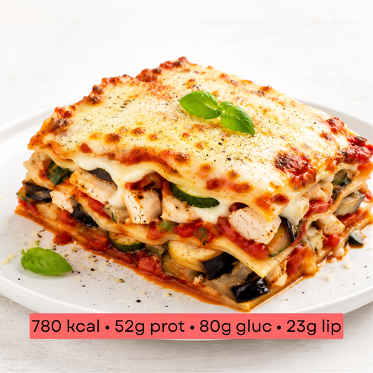 Masse - Lasagnes au poulet, légumes grillés & béchamel légère
