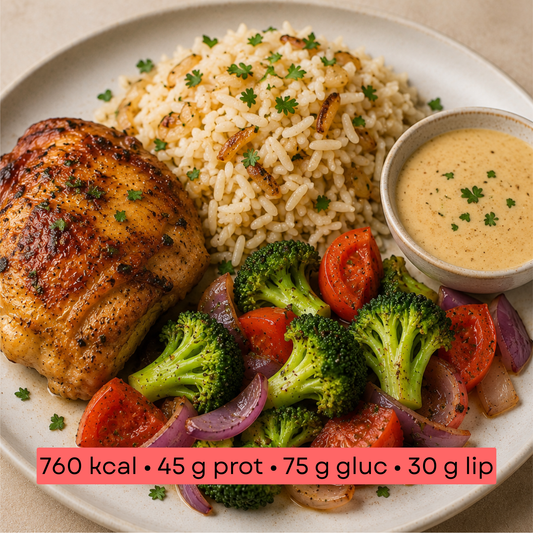 Masse - Poulet à la crème de coco & riz pilaf