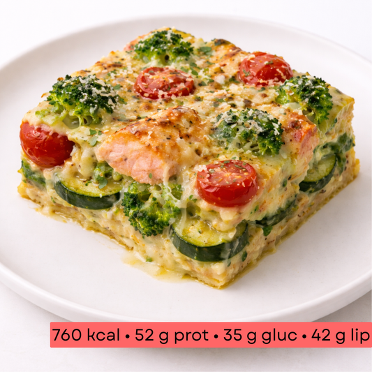 Masse -  Gratin de Saumon & Légumes au Parmesan