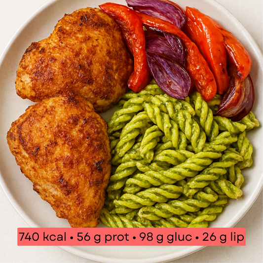 Masse - Poulet & fusilli au pesto