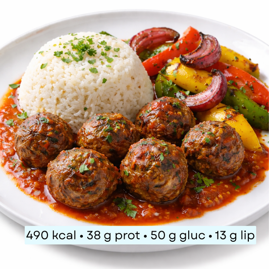 Diet - Boulettes Dorées, Riz & Légumes Croquants