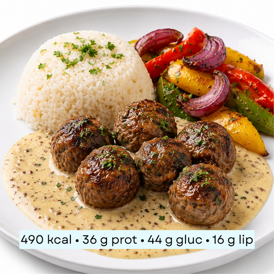 Diet - Boulette de viande, riz basmati & légumes méditerranéennes