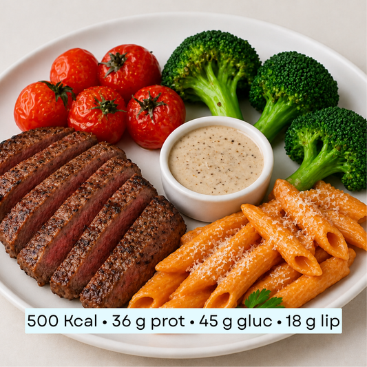 Diet - Boeuf grillé, penne, légumes croquants