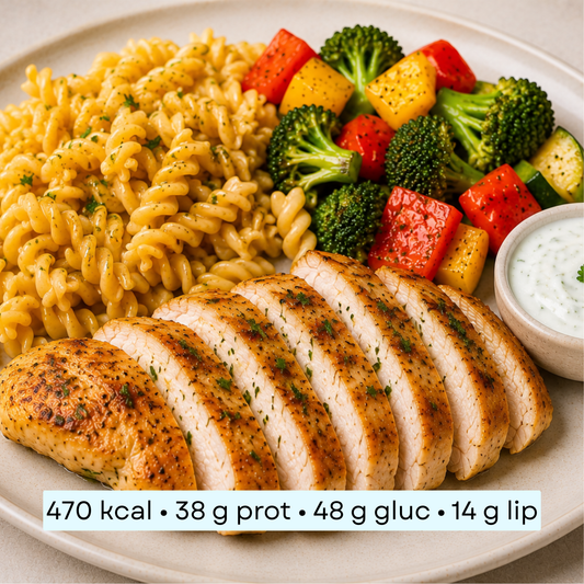 Diet - Fusilli au poulet grillé & légumes