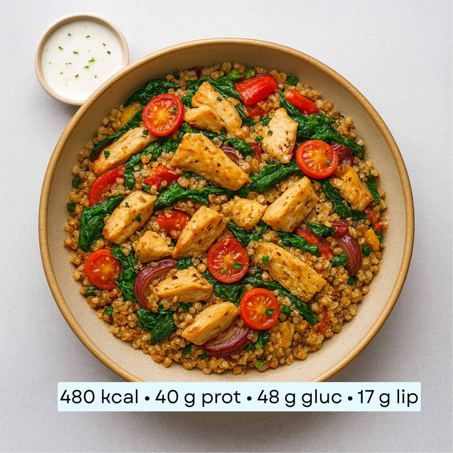 Diet - Quinoa au poulet émincé & épinards