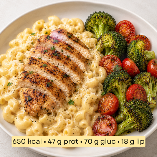 Sport - Mac and cheese léger, poulet grillé