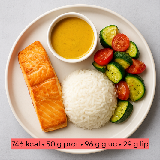 Masse -  Curry doux de saumon & riz basmati