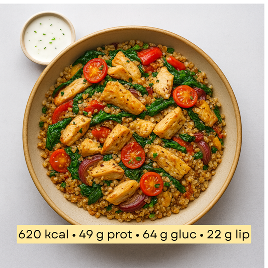 Sport - Quinoa au poulet émincé & épinards