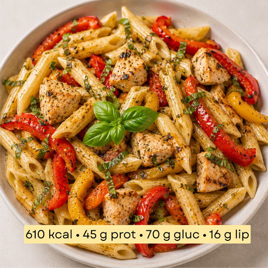 Sport - Penne au Poulet & Basilic, poivrons rôtis