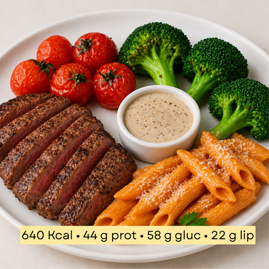 Sport - Boeuf grillé, penne, légumes croquants