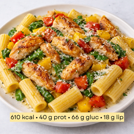 Sport - Rigatoni au poulet, poivrons colorés & sauce ricotta légère