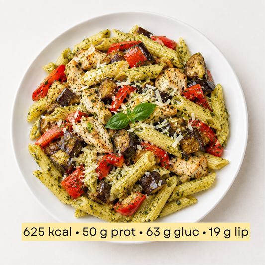 Sport - Penne pesto au poulet et legumes