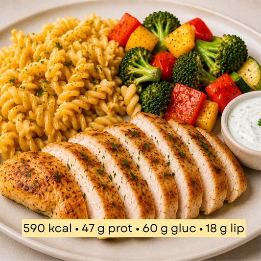 Sport - Fusilli au poulet grillé & légumes