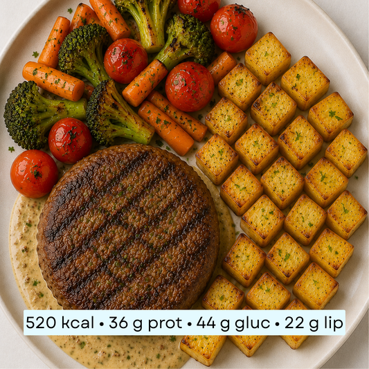 Diet - Steak haché & pommes de terre aux légumes du soleil