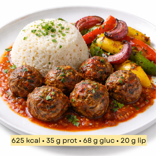 Sport - Boulettes de bœuf aux légumes et riz basmati