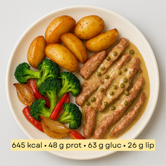 Sport - Émincé de bœuf sauce poivrée & pommes de terre rôties