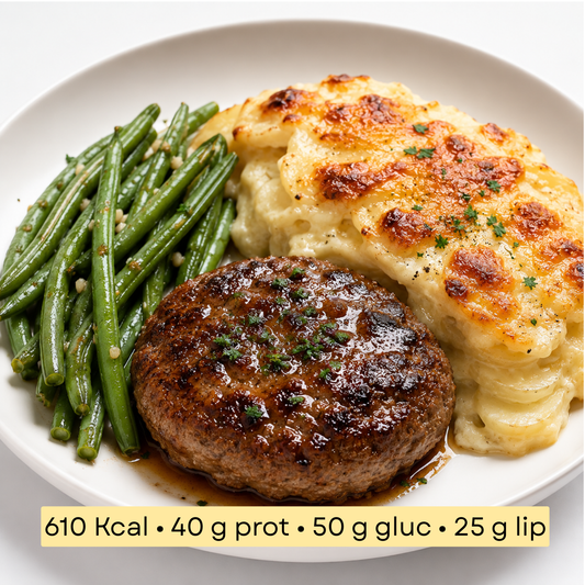 Sport -  Steak de bœuf & gratin dauphinois maison