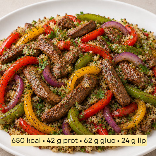 Sport - Bœuf épicé façon fajitas & quinoa au citron vert