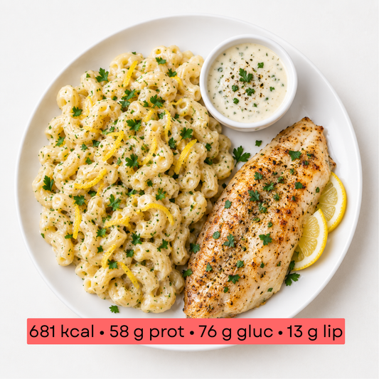 Masse - Macaroni au poisson blanc, sauce crémeuse au poivre