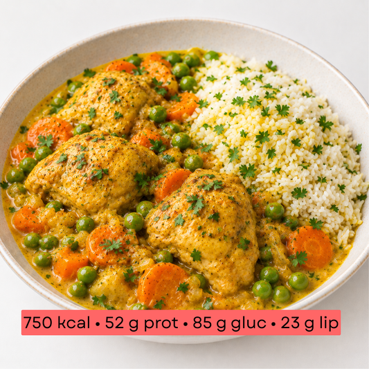 Masse - Curry Jaune de Poulet, Riz & Petits Légumes