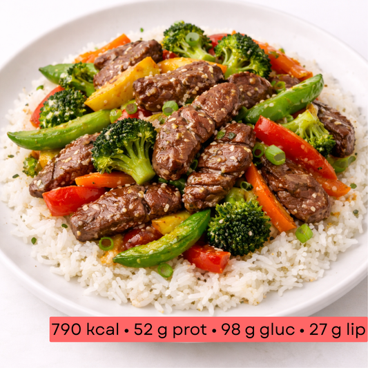 Masse - Bœuf aux légumes croquants & riz basmati