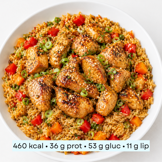 Diet - Riz asiatique au poulet, gingembre & légumes croquants