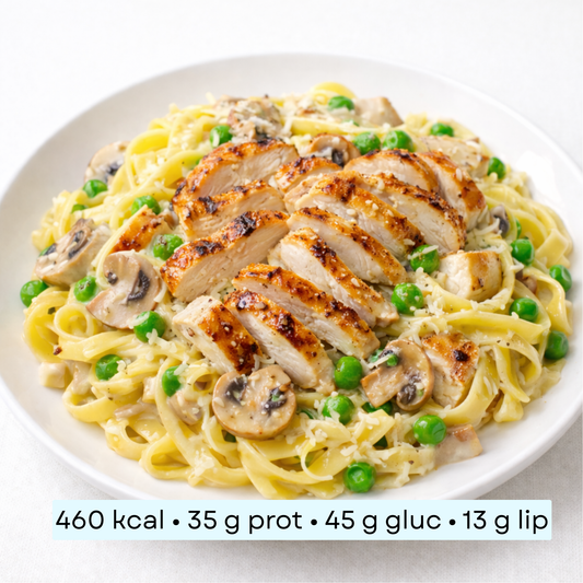 Diet - Poulet façon carbonara légère & tagliatelle